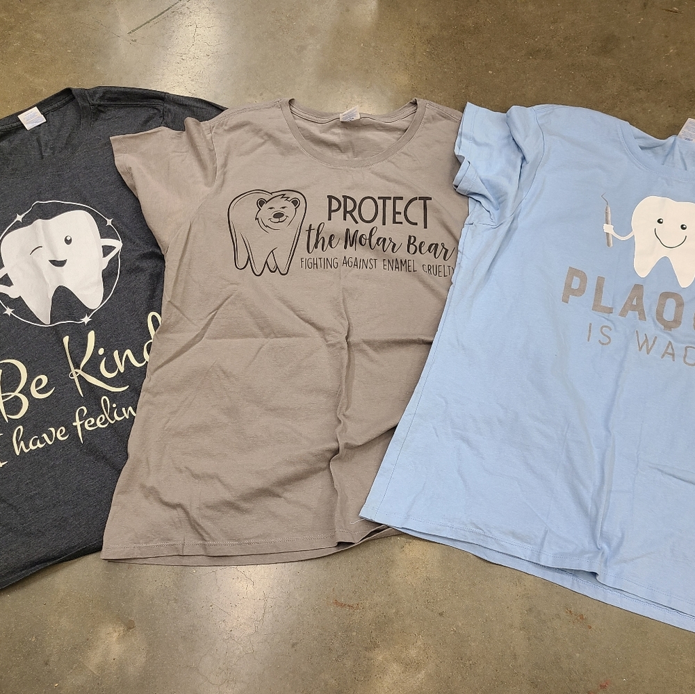 3 Funny Dental Tshirts size 3XL